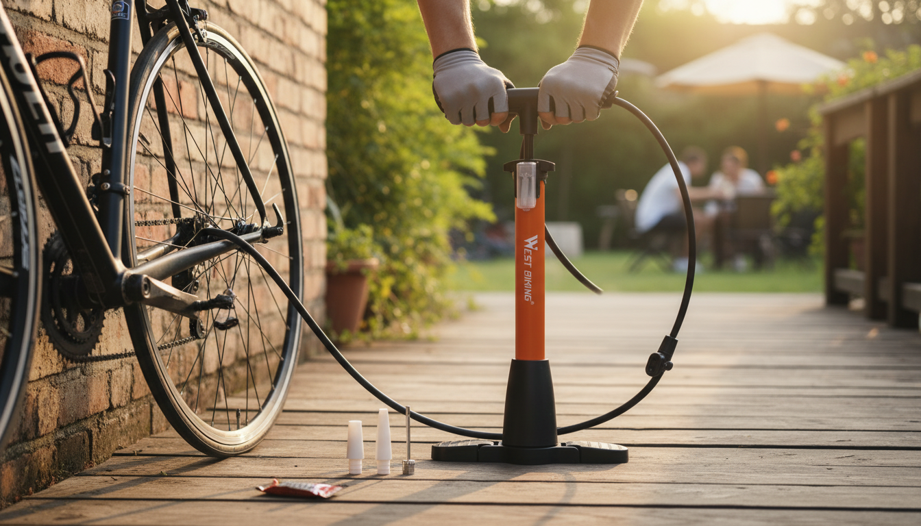 Compact High-Pressure Bike Pump: Presta & Schrader Ready