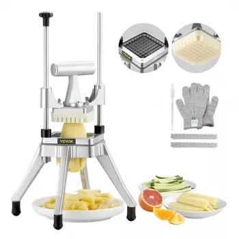 Stainless Manual Dicer: Fast 1/4" & 3/8" Cubes